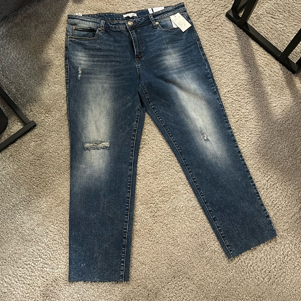 NWT - STS Blue straight leg 10” high rise jeans size 32